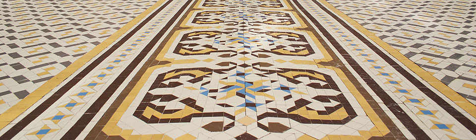 Mosaic tiled floor in Barcelona